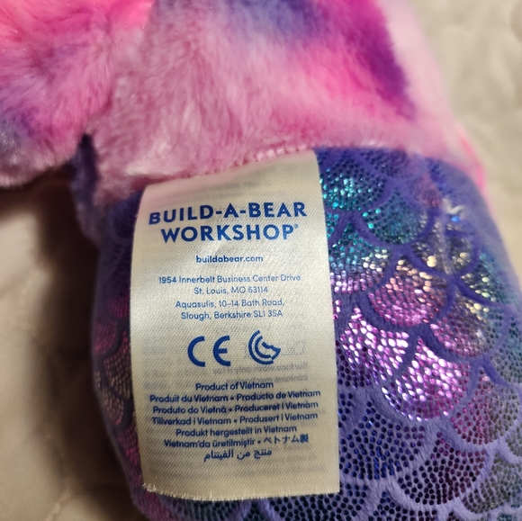 Build a Bear Magical Mer-Bear Mermaid Plush 17” 2020 Retired BABW Stuffed Animal - Picture 9 of 11